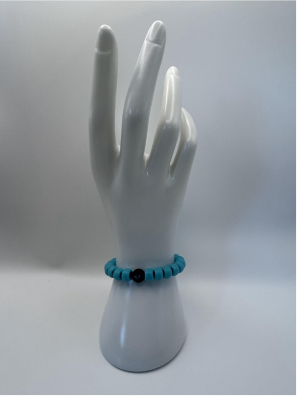Bracelet Set Blue Glass Beaded Stretch 4 Piece Boho Stack Jewelry 7 In - Picture 7 of 8